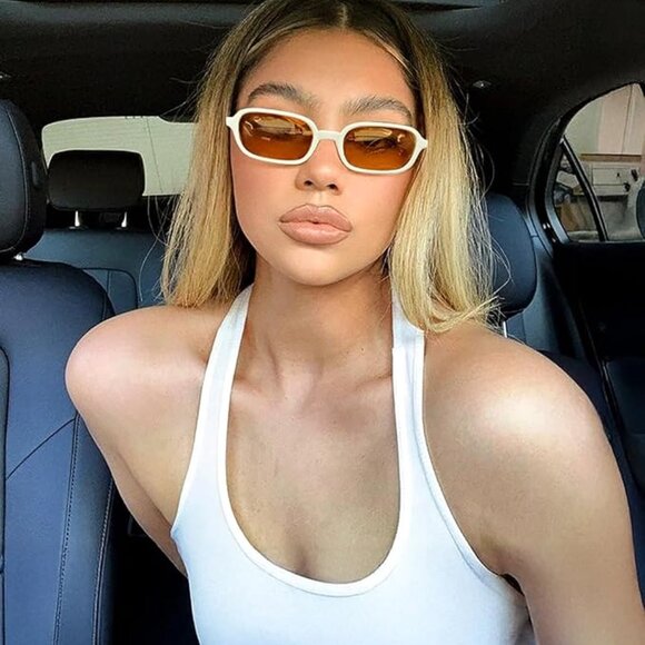 Retro Rectangular Sunglasses - Picture 1 of 7